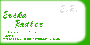 erika radler business card